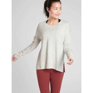 Athleta Coaster Luxe Recover Sweatshirt Long Sleeve Top Gray Pullover Women's XS